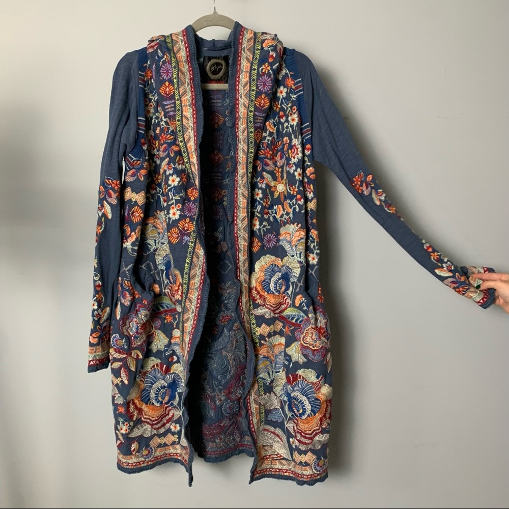 JOHNNY WAS BIYA EMBROIDERED DUSTER